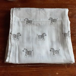 Zebra Muslin Swaddle Blanket